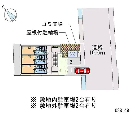 ★手数料０円★彦根市小泉町　月極駐車場（LP）